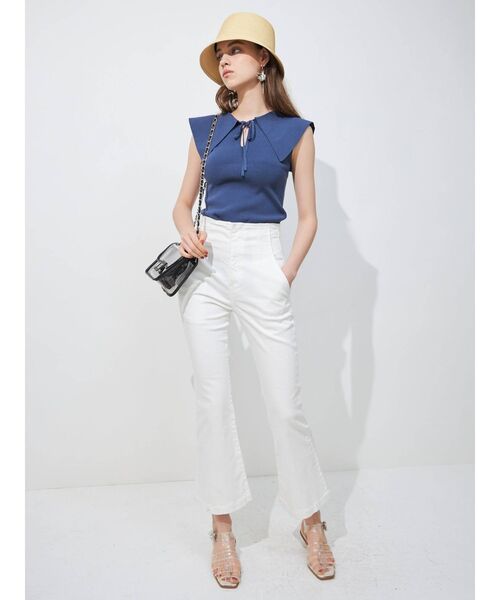 MERCURYDUO(マーキュリーデュオ)の「センプレフレアデニムパンツ(その他パンツ・レディース・オフホワイト/ブラック/インディゴブルー・SMALL/MEDIUM)」の16枚目の写真