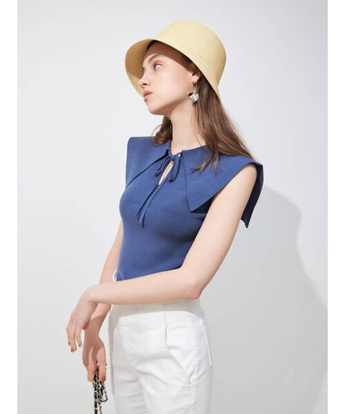 MERCURYDUO(マーキュリーデュオ)の「センプレフレアデニムパンツ(その他パンツ・レディース・オフホワイト/ブラック/インディゴブルー・SMALL/MEDIUM)」の6枚目の写真