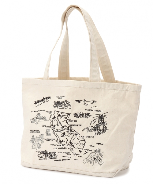 coen（コーエン）の「刺繍トートバッグ小（トートバッグ・メンズ・オフホワイト・FREE）」の2枚目の写真