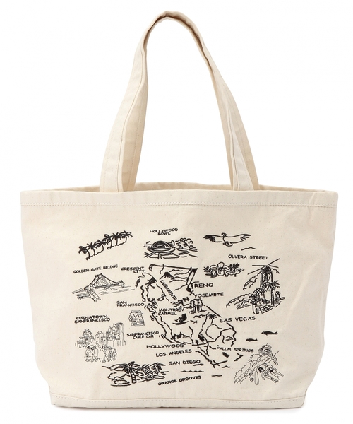 coen（コーエン）の「刺繍トートバッグ小（トートバッグ・メンズ・オフホワイト・FREE）」の8枚目の写真