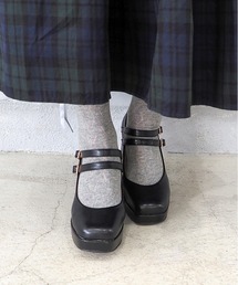 byあしながおじさん | 厚底ダブルストラップパンプス　-8980645(パンプス)
