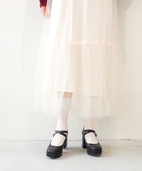 厚底ダブルストラップパンプス -8980645（パンプス）｜byあしながおじさん（バイアシナガオジサン）