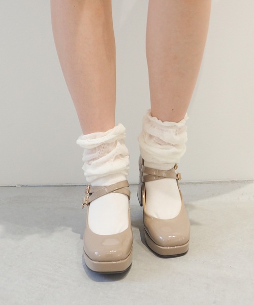 厚底ダブルストラップパンプス -8980645（パンプス）｜byあしながおじさん（バイアシナガオジサン）