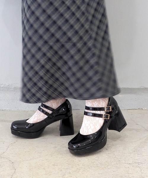 asa..05 OHGA オーガ　美品♪ダブルストラップパンプス 値下げ中 26日迄OHGA ダブルストラップパンプス ほぼ新品・美品