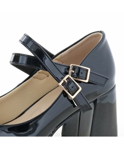 セール】厚底ダブルストラップパンプス -8980645（パンプス