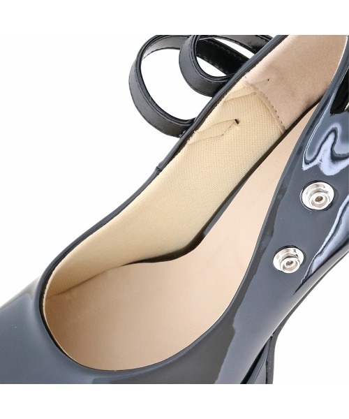 byあしながおじさん（バイアシナガオジサン）の「厚底ダブルストラップパンプス　-8980645（パンプス・レディース・アイボリー/クリアブラック/ライトベージュ/ブラック/ライトブラウン/グレイッシュベージュ/ボルドー・22.5cm/23.0cm/24.0cm/24.5cm/23.5cm/23cm/24cm）」の18枚目の写真