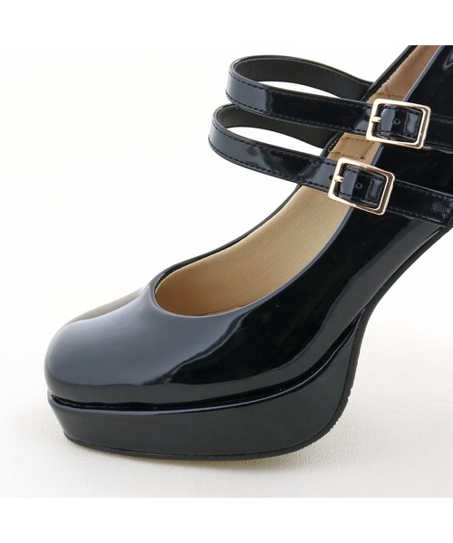 厚底ダブルストラップパンプス -8980645（パンプス）｜byあしながおじさん（バイアシナガオジサン）