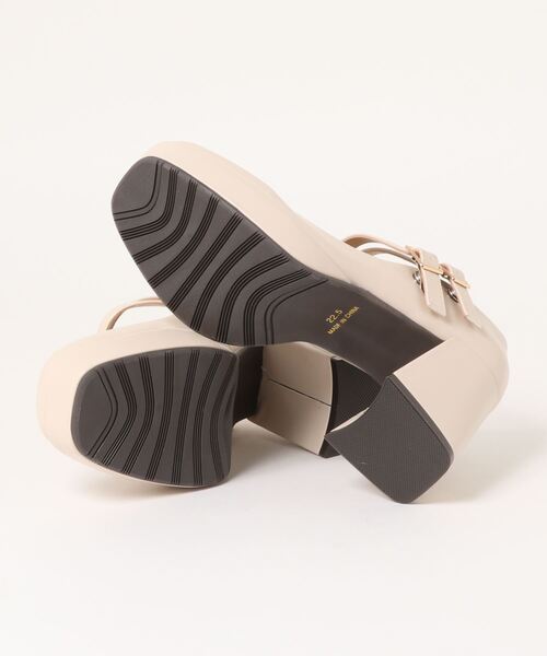 byあしながおじさん（バイアシナガオジサン）の「厚底ダブルストラップパンプス　-8980645（パンプス・レディース・アイボリー/クリアブラック/ライトベージュ/ブラック/ライトブラウン/グレイッシュベージュ/ボルドー・22.5cm/23.0cm/24.0cm/24.5cm/23.5cm/23cm/24cm）」の10枚目の写真