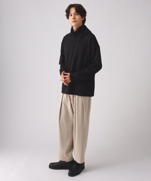 tk.TAKEO KIKUCHI(ティーケータケオキクチ)の「◆レイヤーハイネックカットソー(Tシャツ/カットソー・メンズ・ホワイト/ブラック・02/03)」の10枚目の写真