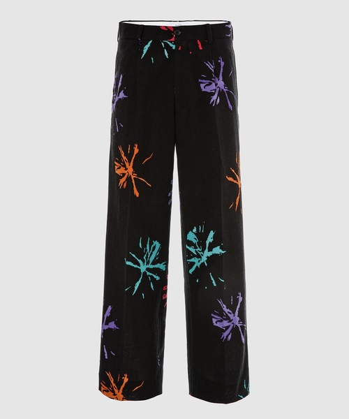 SASQUATCHfabrix.(サスクワァッチファブリックス)の「“FLOWER DYES” SLACKS(スラックス・メンズ・ブラック/オフホワイト・L)」の2枚目の写真