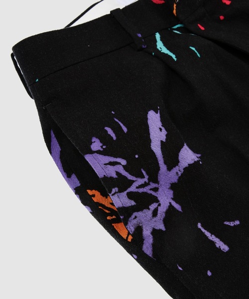 SASQUATCHfabrix.(サスクワァッチファブリックス)の「“FLOWER DYES” SLACKS(スラックス・メンズ・ブラック/オフホワイト・L)」の4枚目の写真