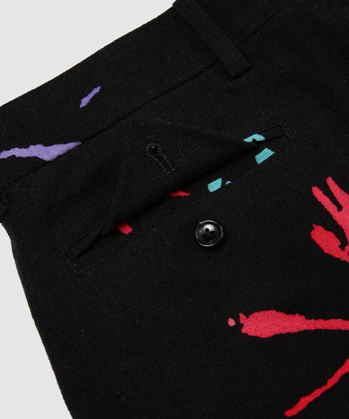 SASQUATCHfabrix.(サスクワァッチファブリックス)の「“FLOWER DYES” SLACKS(スラックス・メンズ・ブラック/オフホワイト・L)」の6枚目の写真