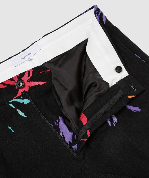 SASQUATCHfabrix.(サスクワァッチファブリックス)の「“FLOWER DYES” SLACKS(スラックス・メンズ・ブラック/オフホワイト・L)」の5枚目の写真