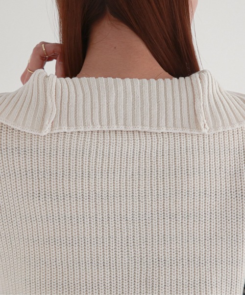 feepur（フェピュール）の「【ハンドウォッシャブル】ハーフジップベスト（ベスト・レディース・ブラック/ベージュ/オフホワイト・MEDIUM）」の9枚目の写真