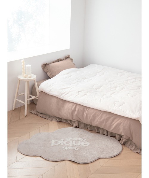 ジェラートピケ♡ 【Sleep】雲ラグマット ♡ベージュ♡新品未使用♡ロゴマット gelato pique ジェラートピケ 【Sleep】雲ラグマット ベージュ 新品未