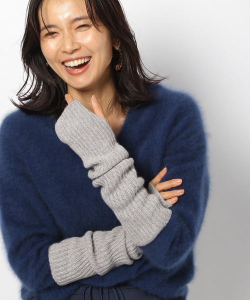 BARNYARDSTORM（バンヤードストーム）の「BARNYARDSTORM / TWEEDMILLLグローブ（手袋・レディース・ライトグレー/ベージュ・FREE）」の2枚目の写真