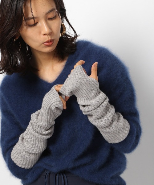BARNYARDSTORM（バンヤードストーム）の「BARNYARDSTORM / TWEEDMILLLグローブ（手袋・レディース・ライトグレー/ベージュ・FREE）」の4枚目の写真