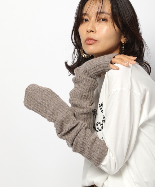 BARNYARDSTORM（バンヤードストーム）の「BARNYARDSTORM / TWEEDMILLLグローブ（手袋・レディース・ライトグレー/ベージュ・FREE）」の6枚目の写真