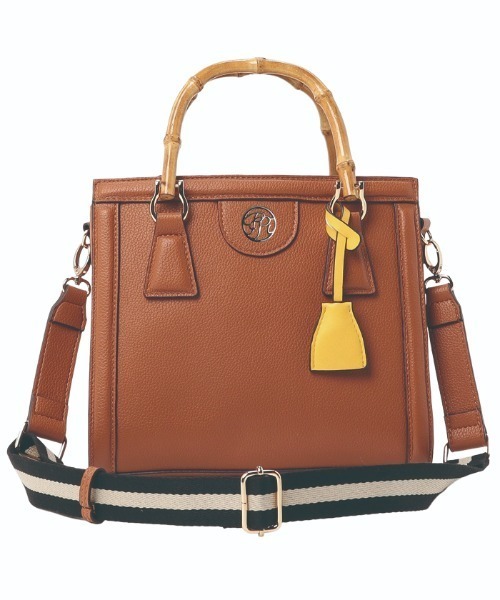 Pi（ピーアイ）の「バンブー２WAYトートバッグ（ショルダーバッグ・レディース・ブラック/グリーン/キャメル/アイボリー・フリー）」の4枚目の写真