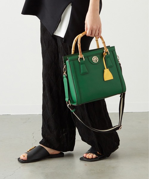 Pi（ピーアイ）の「バンブー２WAYトートバッグ（ショルダーバッグ・レディース・ブラック/グリーン/キャメル/アイボリー・フリー）」の18枚目の写真