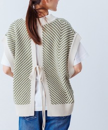 6ゲージ バックスリットニットベスト