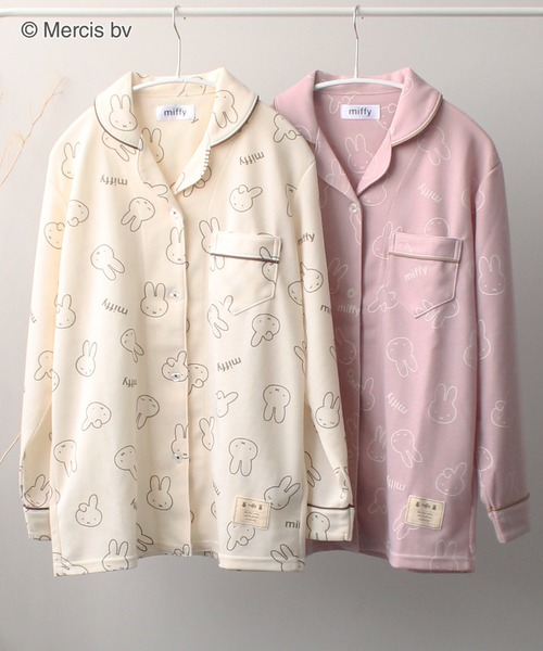 Miffy( ミッフィー)の「【Miffy】ミッフィーフェイスプリントルームウェアセット(ルームウェア/パジャマ・レディース・オフホワイト/ピンク・M/L)」の2枚目の写真