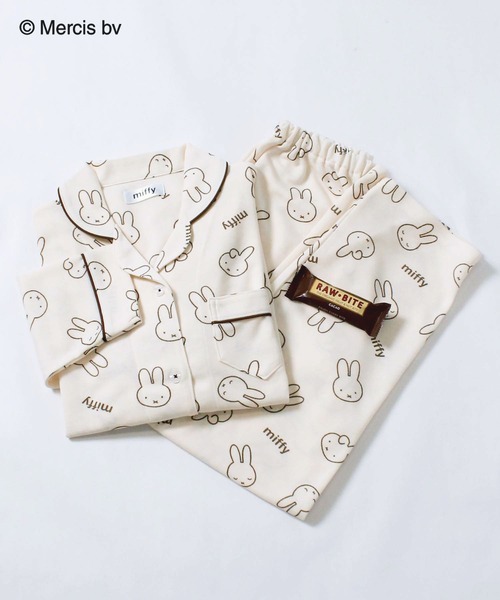 Miffy( ミッフィー)の「【Miffy】ミッフィーフェイスプリントルームウェアセット(ルームウェア/パジャマ・レディース・オフホワイト/ピンク・M/L)」の3枚目の写真