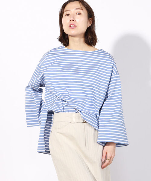 NOLLEY’S(ノーリーズ)の「バスクボーダーフレアスリーブプルオーバーカットソー(Tシャツ/カットソー・レディース・ホワイト系5/ブルー系4/パープル系4・FREE)」の10枚目の写真