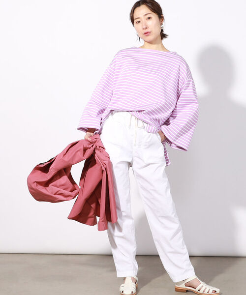 NOLLEY’S(ノーリーズ)の「バスクボーダーフレアスリーブプルオーバーカットソー(Tシャツ/カットソー・レディース・ホワイト系5/ブルー系4/パープル系4・FREE)」の11枚目の写真