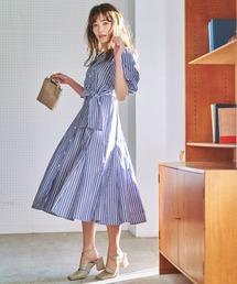 新品 WILLSELECTION 2WAYスリーブストライプシャツワンピース 新品 WILLSELECTION 2WAYスリーブストライプシャツワンピース