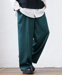 MinoriTY | ワイドカラーパンツ とろみ素材 スラックス(スラックス)