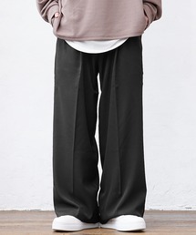MinoriTY | イージーパンツ ワイドカラーパンツ とろみ素材 スラックス 秋冬服(スラックス)