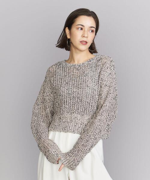 BEAUTY&YOUTH UNITED ARROWS(ビューティーアンドユースユナイテッドアローズ)の「BY コットン ショート&ワイド ニットプルオーバー -ウォッシャブル-◆(ニット/セーター・レディース・ブラック/オフホワイト/ライラック・FREE)」の11枚目の写真