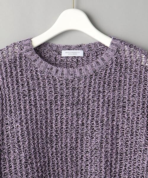 BEAUTY&YOUTH UNITED ARROWS(ビューティーアンドユースユナイテッドアローズ)の「BY コットン ショート&ワイド ニットプルオーバー -ウォッシャブル-◆(ニット/セーター・レディース・ブラック/オフホワイト/ライラック・FREE)」の20枚目の写真