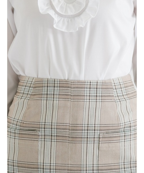 Te chichi CLASSIC(テチチクラシック)の「ポプリンチェックストレッチタイトスカート(スカート・レディース・ブラック/ベージュ/ブラウン・MEDIUM/SMALL)」の10枚目の写真