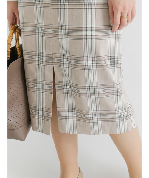 Te chichi CLASSIC(テチチクラシック)の「ポプリンチェックストレッチタイトスカート(スカート・レディース・ブラック/ベージュ/ブラウン・MEDIUM/SMALL)」の12枚目の写真