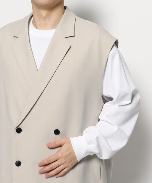 LOWRYS FARM（ローリーズファーム）の「テーラーＢＩＧベスト　269566（ベスト・メンズ・ブラック/ライトベージュ・MEDIUM/LARGE）」の12枚目の写真