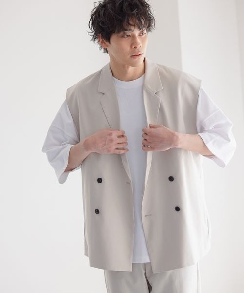 LOWRYS FARM（ローリーズファーム）の「テーラーＢＩＧベスト　269566（ベスト・メンズ・ブラック/ライトベージュ・MEDIUM/LARGE）」の17枚目の写真