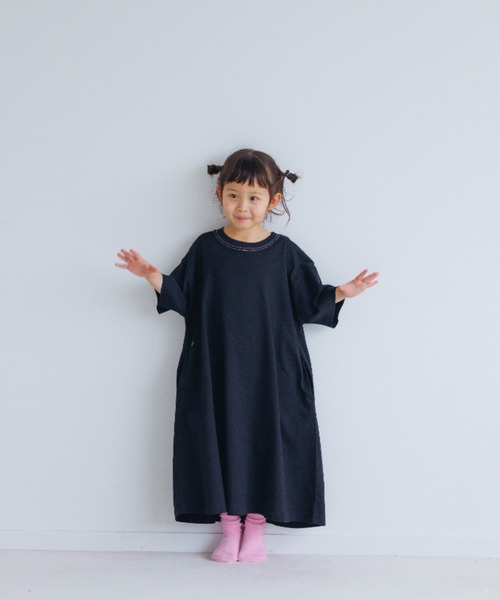LOWRYS FARM(ローリーズファーム)の「USATシャツワンピース 268962(ワンピース・キッズ・ブラック/イエロー/ブルー/グリーン・110cm/120cm/130cm/140cm/150cm)」の16枚目の写真