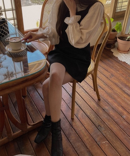 SONA（ソナ）の「SONA Aラインビスチェリボンミニワンピース（ワンピース・レディース・ブラック/ライトベージュ/ピンク・FREE）」の17枚目の写真