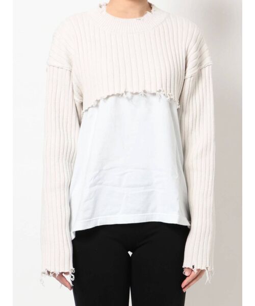 EMODA（エモダ）の「スーパークロップクラッシュニット（ニット/セーター・レディース・ホワイト/ブラック/ブルー・FREE）」の13枚目の写真