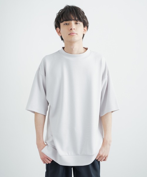 Rocky Monroe(ロッキーモンロー)の「オーバーサイズ シルケットポンチ モックネック5分袖ビッグスウェットシャツトレーナー(スウェット・メンズ・ホワイト/ライトグレー/ブラック/カーキ/ブルーグレー/ピンクベージュ/グレイッシュベージュ・M/L/XL)」の19枚目の写真
