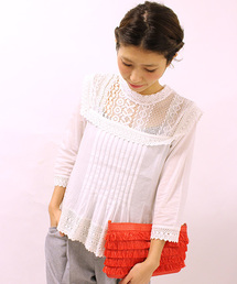 mystic | レース切替ブラウス(シャツ/ブラウス)