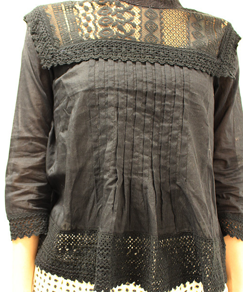 mystic(ミスティック)の「レース切替ブラウス(シャツ/ブラウス・レディース・オフホワイト/ブラック/ベージュ/ブルー・FREE)」の11枚目の写真