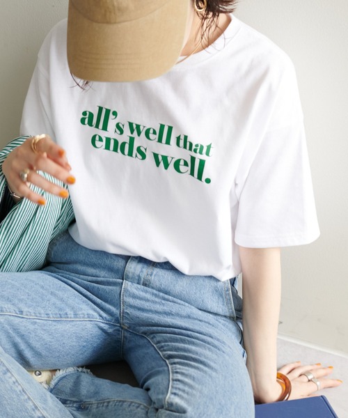 DISCOAT（ディスコート）の「《新色追加》【WEB限定】半袖アメリカンロゴTシャツ（Tシャツ/カットソー・レディース・ホワイト×グリーン/ホワイト×グレー/ホワイト×レッド/チャコールグレー/ネイビー/ピンク/クリア/グレー系その他・FREE/MEDIUM）」の2枚目の写真