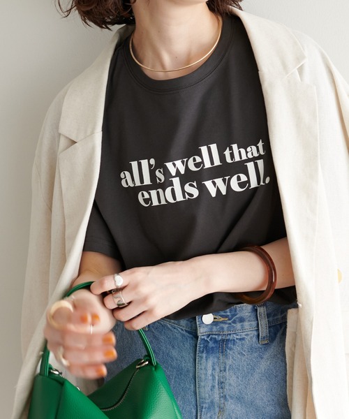 DISCOAT（ディスコート）の「《新色追加》【WEB限定】半袖アメリカンロゴTシャツ（Tシャツ/カットソー・レディース・ホワイト×グリーン/ホワイト×グレー/ホワイト×レッド/チャコールグレー/ネイビー/ピンク/クリア/グレー系その他・FREE/MEDIUM）」の4枚目の写真