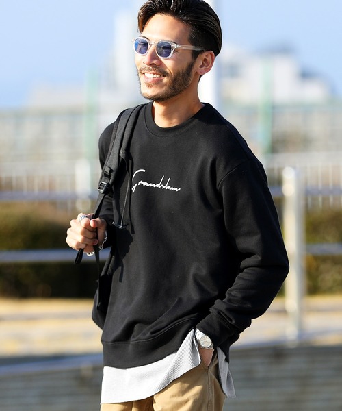 roshell(ロシェル)の「ロング丈 ワッフル 長袖カットソー サーマル 長袖 Tシャツ(Tシャツ/カットソー・メンズ・ブラック/ミックスグレー/ホワイト・SMALL/MEDIUM/LARGE/X-LARGE)」の11枚目の写真