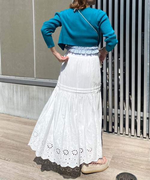 archives（アルシーヴ）の「コットンエンブロイダリーボリュームスカート（スカート・レディース・ブラック/オフホワイト/オレンジ・MEDIUM）」の10枚目の写真