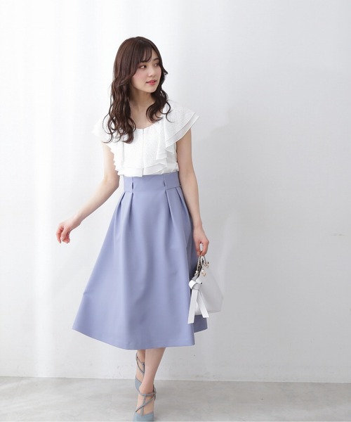 PROPORTION BODY DRESSING（プロポーションボディドレッシング）の「ラッフルＴシャツ / 1212160500（Tシャツ/カットソー・レディース・パープル/ホワイト系その他/ブラック系その他・FREE）」の6枚目の写真