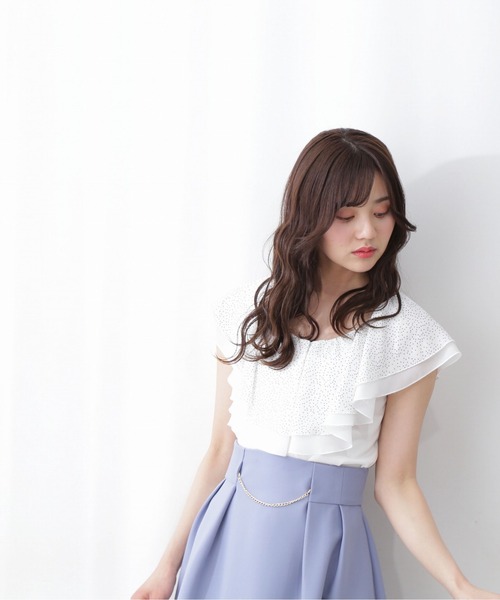 PROPORTION BODY DRESSING（プロポーションボディドレッシング）の「ラッフルＴシャツ / 1212160500（Tシャツ/カットソー・レディース・パープル/ホワイト系その他/ブラック系その他・FREE）」の9枚目の写真